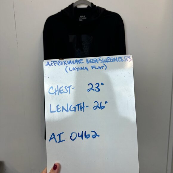 Polo Ralph Lauren P Wing Performance Black Hooded Long Sleeve T Shirt Medium - Picture 16 of 16